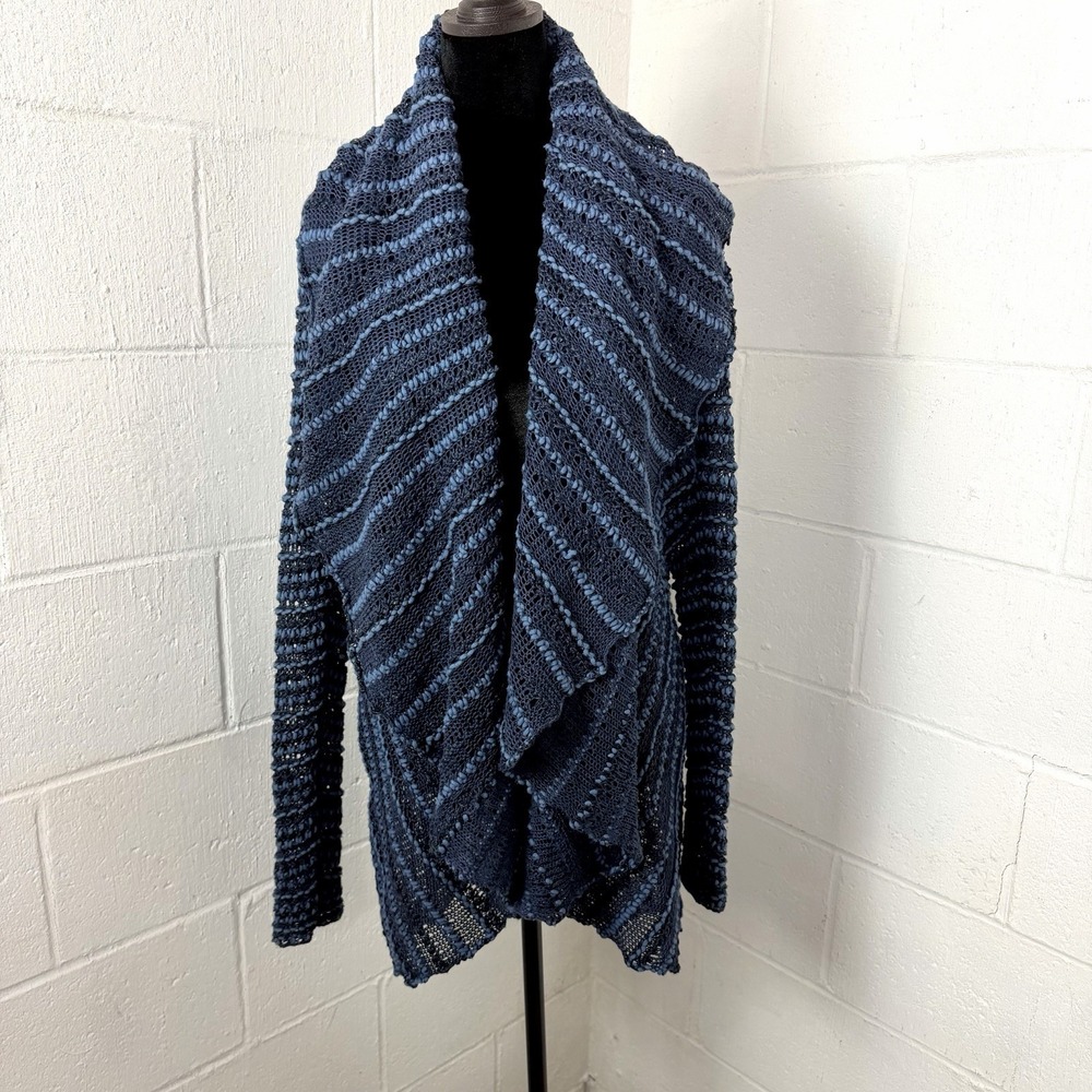 Lauren Ralph Lauren Womens Cardigan SZ L/XL Linen Open Knit Sheer Southwest BoHo
